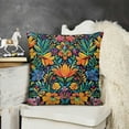 thumbnail image 2 of Halloween Throw Pillow Cover, Flower Dahlia Holiday Decor for Sofa Couch, 2 of 5