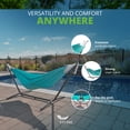 thumbnail image 4 of Vivere Double Sunbrella Hammock with Steel Stand and Carry Bag, 9 Foot, Aruba, 4 of 7