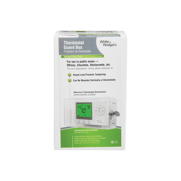 White-Rodgers G10 Thermostat Guard Cover, Clear, Small - Quantity 1