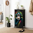 thumbnail image 6 of Modern Dresser for Bedroom with 4 Storage Drawers Graffiti Monkey Gaming Room Boys Gamer Controller Animals Vintage Dressers Chest of Drawers Steel Framed Fabric Closet Organizers for Entryway, 6 of 8
