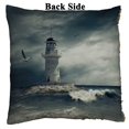thumbnail image 2 of PKQWTM Lighthouse Sea Under Sky Reversible Mermaid Cushion Cover Home Decor Sequin Pillow Case Size 18x18 inches, 2 of 2