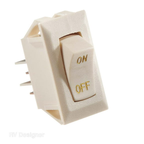 RV Designer Collection S279 Ivory 10 Amp Rocker Switch