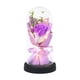 thumbnail image 2 of Regalo de San Valentín, ramo de flores secas, rosas con tapa de cristal, flores de jabón, regalo de cumpleaños luminoso, arreglo práctico, ramo de rosas con tapa de cristal y flores de jabón., 2 of 6