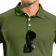 thumbnail image 6 of WTOBBY Men's UPF 50+ Long Sleeve Golf Shirt with Raglan Design, Lightweight Comfort, and Quick Dry Performance for Casual Athletic Wear in Sun ,Army Green L, 6 of 7