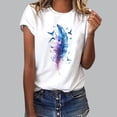 thumbnail image 2 of Guluxicc Womens Graphic T Shirts Crew Neck Casual Classic Comfy Trendy T Shirts for Women, 2 of 7
