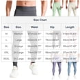 thumbnail image 4 of FRSASU Collants de Course Thermiques pour Hommes Leggings de Compression d'Entraînement Pantalons de Cyclisme pour Hommes Randonnée Jogging Beige, 4 of 4