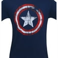 thumbnail image 2 of Captain America Distressed Shield Navy T-Shirt-XLarge, 2 of 5