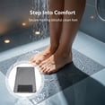 thumbnail image 3 of 35.4 x 23.6 inch Shower Mat Non Slip with Foot Scrubber, Large Bath Mat with 200+ Suction Cups, PVC Shower Foot Scrubber Mat, Fast Drain Hole, Heat-Resistant, Gray, 3 of 8