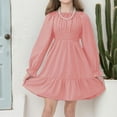 thumbnail image 6 of XXWXYD Kids Fancy Wedding Dress Long Sleeve Vintag𝖾 Irregular Hem Holiday Par𝗍y Clothes Girls Formal Gown Evening Prom Costum𝖾 Pageant Outfit Special Occasion, 6 of 7