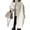Apricot, variant on Fall Winter Women Jacket Button-down Round Neck Loose Long Sleeves Straight Woolen Coat Mid Length Pure Color Outerwear for Commuting Dating And Prom