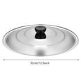 thumbnail image 4 of 12.5 Inch Stainless Steel Pan Lid, Universal Replacement Pot Lid for Frying Pans, Skillets & Cookware, Heat Resistant Metal Lid with Ergonomic Handle, Silver, 12.5 Inch, 4 of 9
