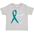 thumbnail image 3 of Inktastic Faith over Fear Ovarian Cancer Awareness with Teal Ribbon Boys or Girls Toddler T-Shirt, 3 of 5