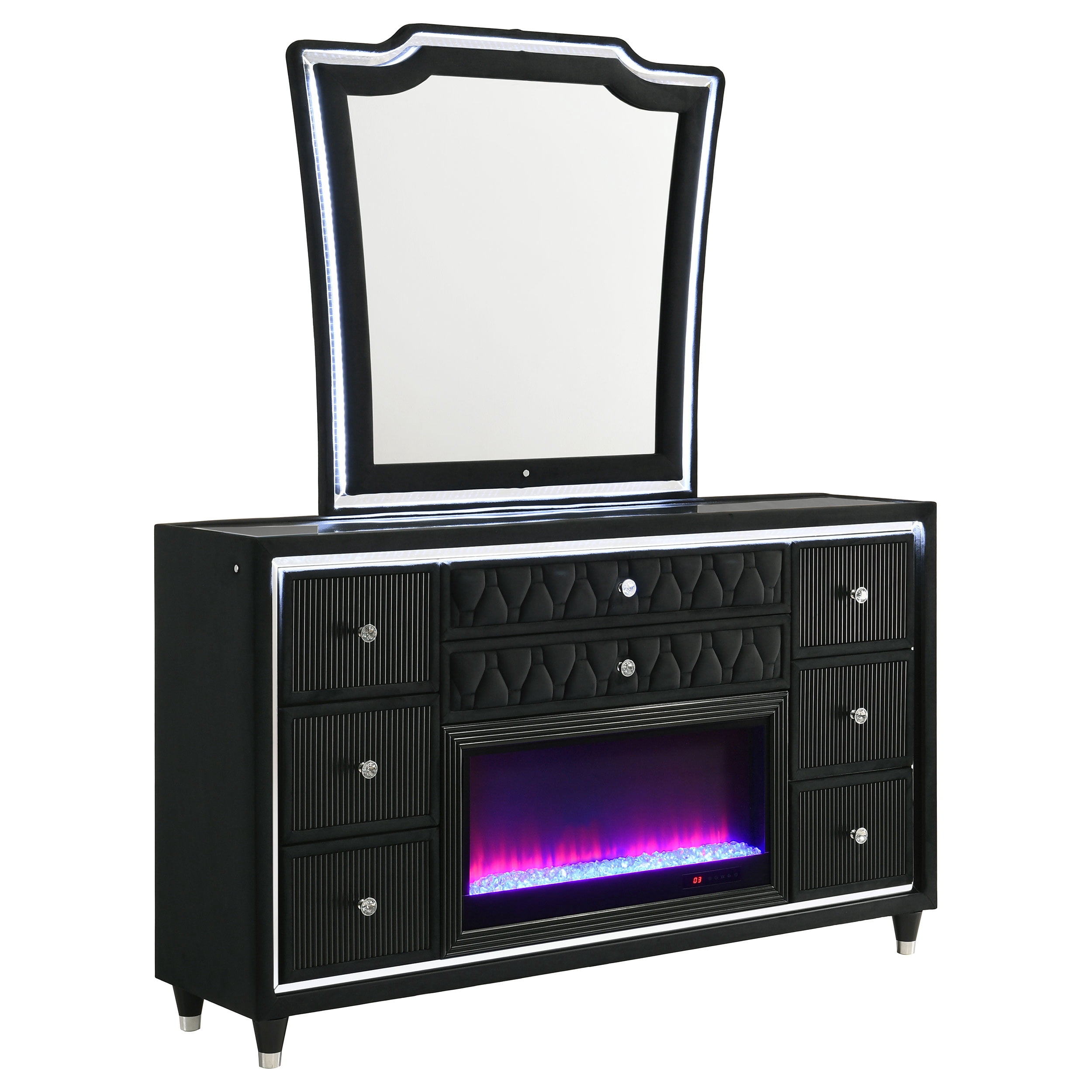 coaster company leighton dresser metallic mercury Coaster Furniture