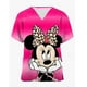 thumbnail image 4 of Blusas médicas con estampado de Mickey Mouse de Disney para mujer, blusas de manga corta con cuello en V, uniforme de enfermera, blusa de trabajo con estampado de dibujos animados, uniforme de mujer, 4 of 5