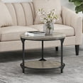 thumbnail image 2 of Noble House Kellyn Modern Industrial Faux Wood Coffee Table, Black Frame, Gray Finish, 2 of 8