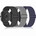 thumbnail image 1 of wonima02 3 Pack Stretchy Nylon Watchband Compatible with Amazfit Bip 5/Bip 6/Balance 2/Balance/GTR 4/3 Pro/3/2/2e/47mm,22MM Soft Replacement Straps for Garmin Venu 3/2/Forerunner 265/Vivoactive 4, 1 of 1