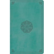ESV Large Print Value Thinline Bible (Trutone, Turquoise, Emblem Design) (Large Print) (Hardcover)