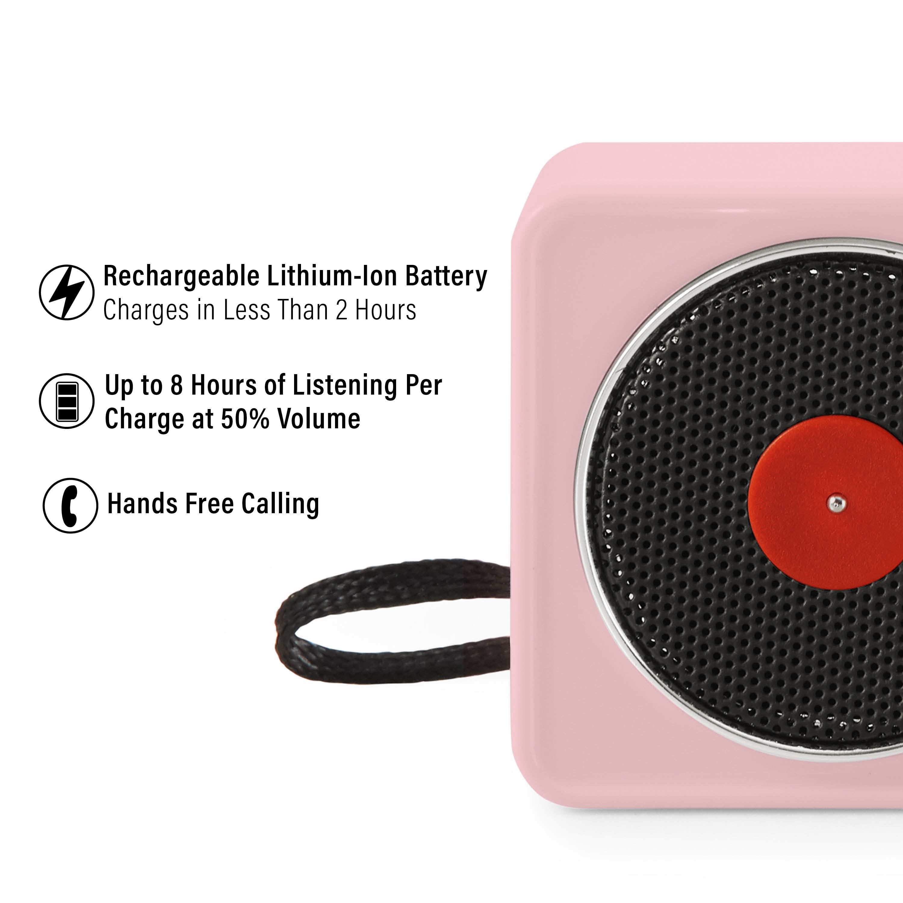 Crosley Mini Record Player Turntable Retro Portable Bluetooth Speaker with Microphone, Vintage