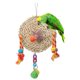 thumbnail image 2 of Loro mascota, paja no tóxica, bloque de madera trenzado, masticar, morder, columpio colgante, accesorios para jaula de pájaros de juguete (S), 2 of 5