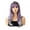 Purple, variant on Purple Gray Ombre Long Curly Wig with Bangs Women's Fashion Heat Resistant Synethetic Fiber Wig