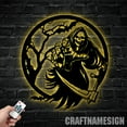 thumbnail image 4 of Craftnamesign Ghostface Halloween Metal Wall Art With Led Lights, Ghost Face Sign, 4 of 5