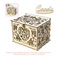 thumbnail image 2 of Caja De Tarjeta De Boda De Madera Decoración De Recepción De Boda Rústica Organizador De Tarjeta De Felicitación Diseño Hueco De Cerradura Para Caja De Recuerdo De Dormitorio De Boda Sweethay HA013127-00, 2 of 7