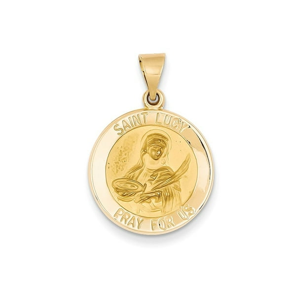 Icecarats 14k Yellow Gold St Lucy Medal Pendant Charm Necklace Religious Patron Saint Com - Saint Lucy Gold Pendant Icecarats 14k Yellow Gold St Lucy Medal Pendant Charm Necklace Religious Patron Saint Com - Saint Lucy Gold Pendant