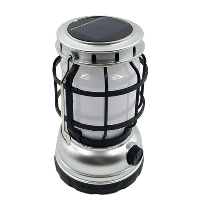 Naiovety Lámpara Solar de queroseno, estilo Retro, luz de llama para acampar, interruptor de perilla de mano recargable por USB, luces carpas