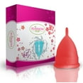 thumbnail image 3 of Blossom Menstrual Cup, Reusable Silicone Cup (Small Red), 3 of 4