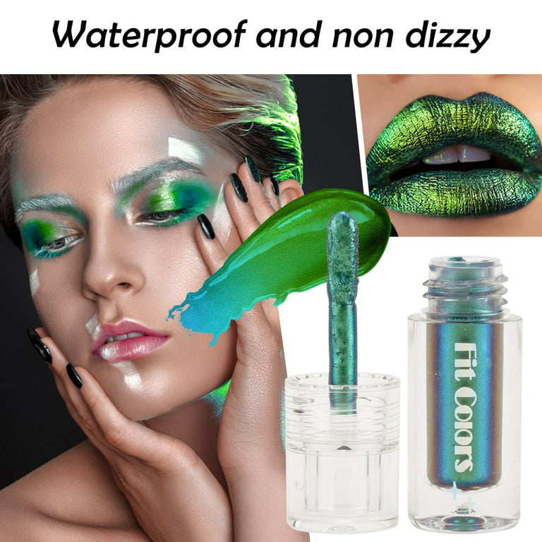 Glitter Liquid Eyeshadow, Purple Lip Gloss Liquid Lipstick, Diamond  Highlighting Intense Color Shifting Multi-chrome Eyeshadow