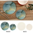 thumbnail image 4 of SKYSONIC Shiny Golden Fluid Pot Holders Trivets, 2 Pcs Heat Resistant Trivets,Marble Blue Pretty Cotton Thread Weave Mats for Hot Pads Pans Pot Bowl Teapot for Kitchen Decor, 4 of 7