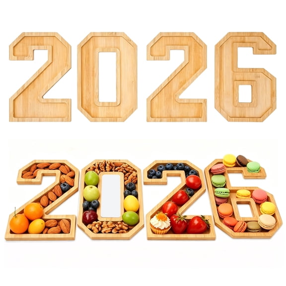 Godance 2026 Charcuterie Boards, Wooden Numbers Graduation Fillable Boxes, Reusable Senior 2026 Serving Tray for Party Centerpieces Decoration Fruits Cheese Board Platter for Wedding Grad