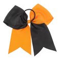 thumbnail image 5 of Unique Bargains 1 Pc Hair Elastics Fashion Two-Color Bow Hair Ties for Women Black Orange, 5 of 5