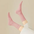 thumbnail image 7 of Women's Four seasons Dopamine Style Socks Solid Color for Stability and Comfort 2Pairs- One Size Fits Most, Pink, 7 of 7