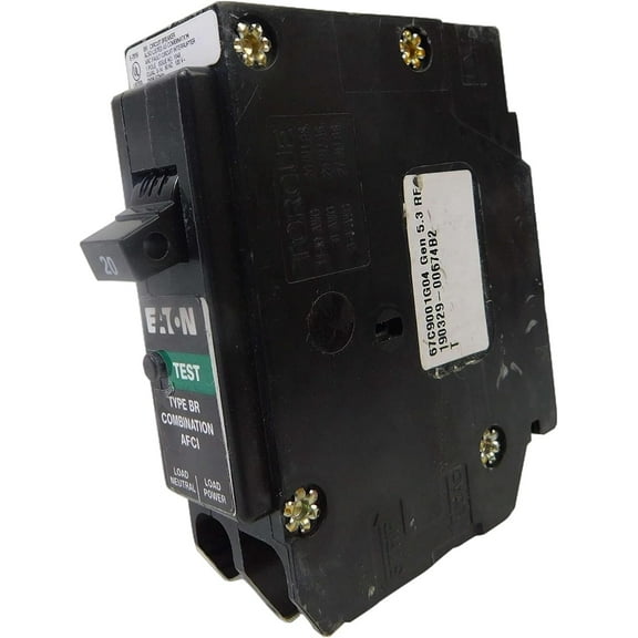 Eaton BRP120AF 20 amps Combination AFCI Single Pole Circuit Breaker, Black