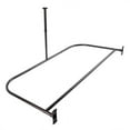 thumbnail image 4 of Utopia Alley Rustproof Wall Mounted Aluminum D-shape Shower Rod With Ceiling Support for Freestanding Tubs, 60 Inch Large Size by 25 Inch, Oil Rubbled Bronze, 4 of 10