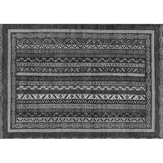 Ahgly Company Indoor Rectangle Southwestern Gray Country Area Rugs, 7' x 10'
