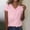 Pink, variant on Zorckvet Casual Shirts for Women Blouses Loose Fit Plus Size Short Sleeve Fashion Striped Round Neck Womens Tops