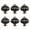 Black, variant on YIGSECU 6Pcs Cabinet Pull Ceramic Dressers Knob Pumpkin Shape Drawer Door Pulls Handles Kitchen Bedroom Furniture Hardware