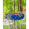 thumbnail image 3 of Fsddascl Happy Father's Day Outdoor Tablecloth - 60 Inch Round Dining Table Cover, Love Bow Blue Check Plaid Waterproof Outdoor Table Cloth with Umbrella Hole & Zipper for Picnic/Patio/Party, 3 of 7