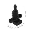 thumbnail image 2 of HONMEET 2Pcs Black Windshield Washer Nozzles Replacement Kit for Car Easy Installation Sturdy Plastic, 2 of 8