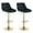 G-Black, variant on Barstools Set of 2, Swivel Counter Height Adjustable Barstools with Back, Upholstered PU Leather Bar Chair with Footrest, Modern Armless Kitchen Island Stool, Black