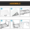 thumbnail image 5 of 48" W x 24" D x 29.5" H - 4FT Adjustable Height Heavy Duty Plastic Fold-in-Half Foldable Table，White Portable Folding Table with Carrying Handle for Camping & Party, 5 of 6