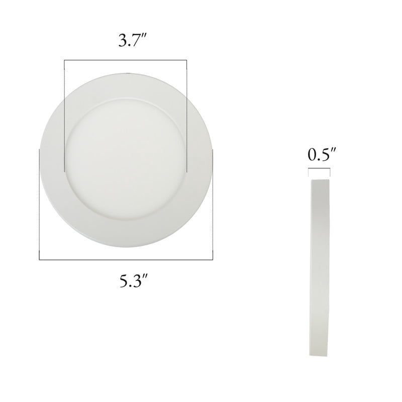 LNC 5" LED Flush Mount Ceiling Light,5CCT Adjustable,Ultra Thin,Damp Rated