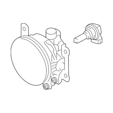 Genuine OE Mitsubishi Fog Lamp Assembly - 8321A545 Fits select: 2014-2015 MITSUBISHI MIRAGE, 2017-2020 MITSUBISHI MIRAGE G4 ES