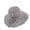 Grey, variant on Womens Ruffled Flowers Summer Beach Hat Wide Brim Knitted Sun Hats Foldable Floppy Summer Cap for Travel Decoration Pink One Size