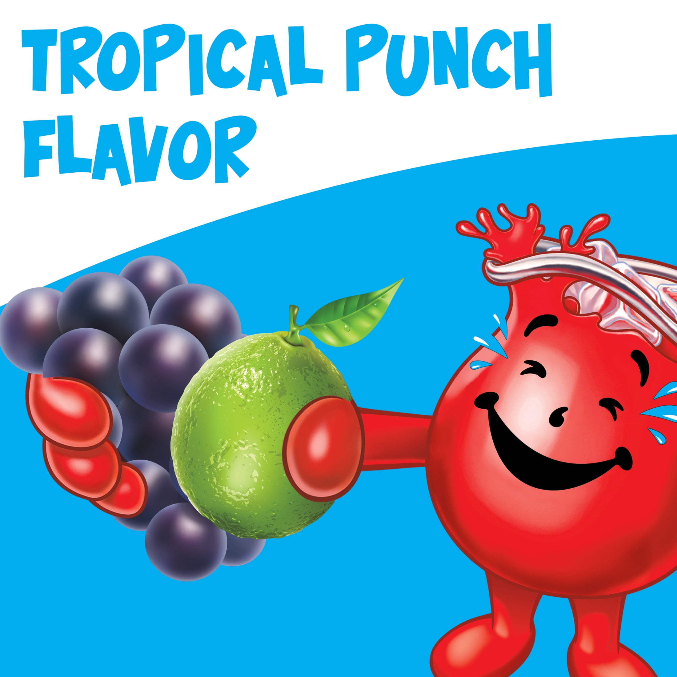 Kool-Aid Drink Mix, 1 Canister, for Flavorful Hydration and Shareable Refreshment, Tropical Punch, Good Source of Vitamin C, Caffeine Free, 19 oz
