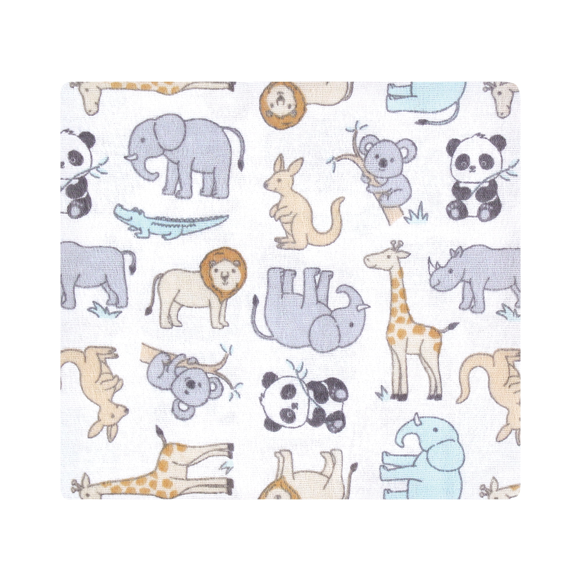 Hudson Baby Cotton Poly Flannel Receiving Blankets Bundle, Kangaroo, One Size
