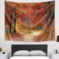 thumbnail image 1 of Autumn Landscape Tapestry Mountain Wall Hanging Tapestry Orange Yellow Leaves In Forest Tapestry For Living Room Bedroom Dorm Wall Decor, 150cm X 150c, 1 of 5
