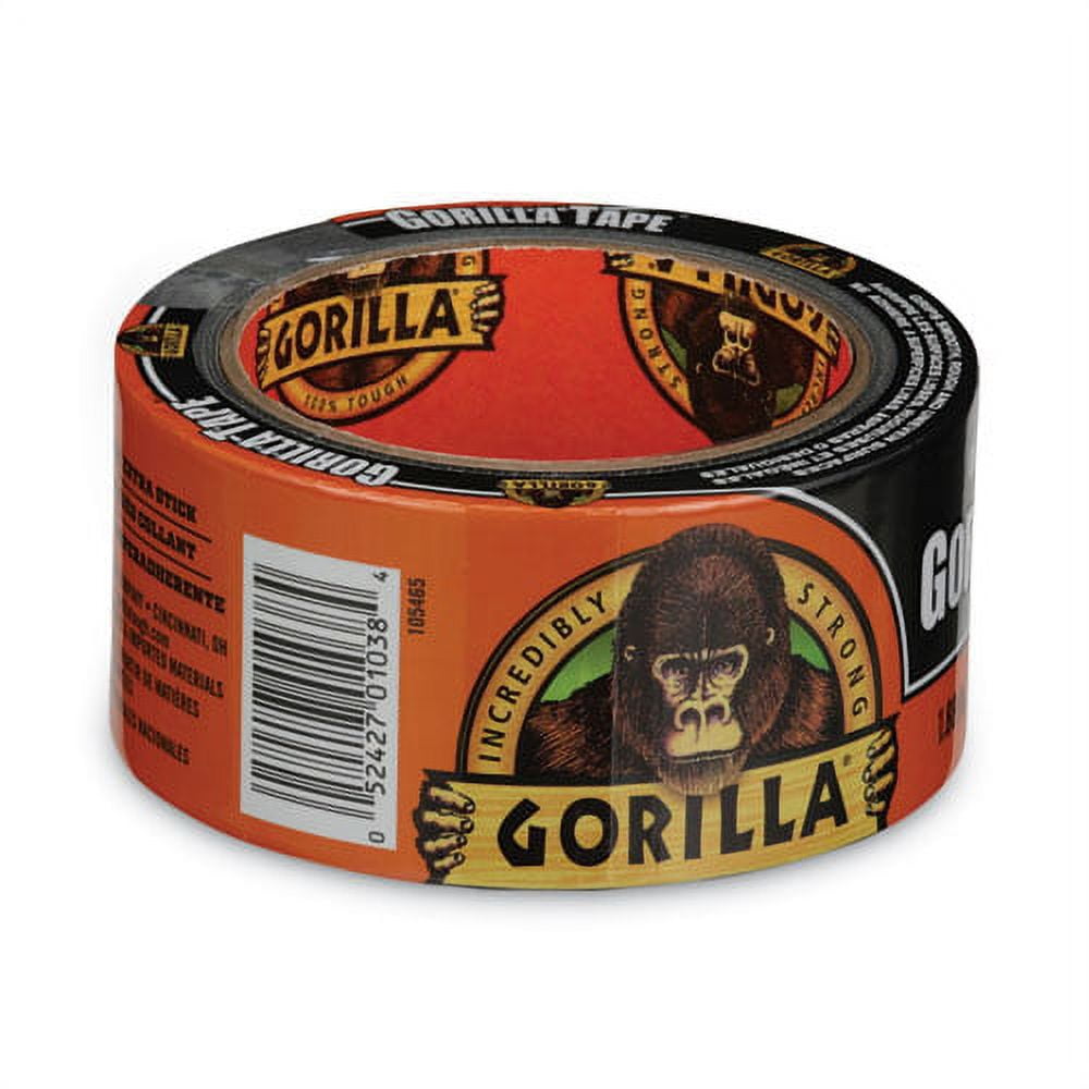 Gorilla Tape, 3" Core, 1.88" X 10 Yds, Black | Bundle of 5 Rolls
